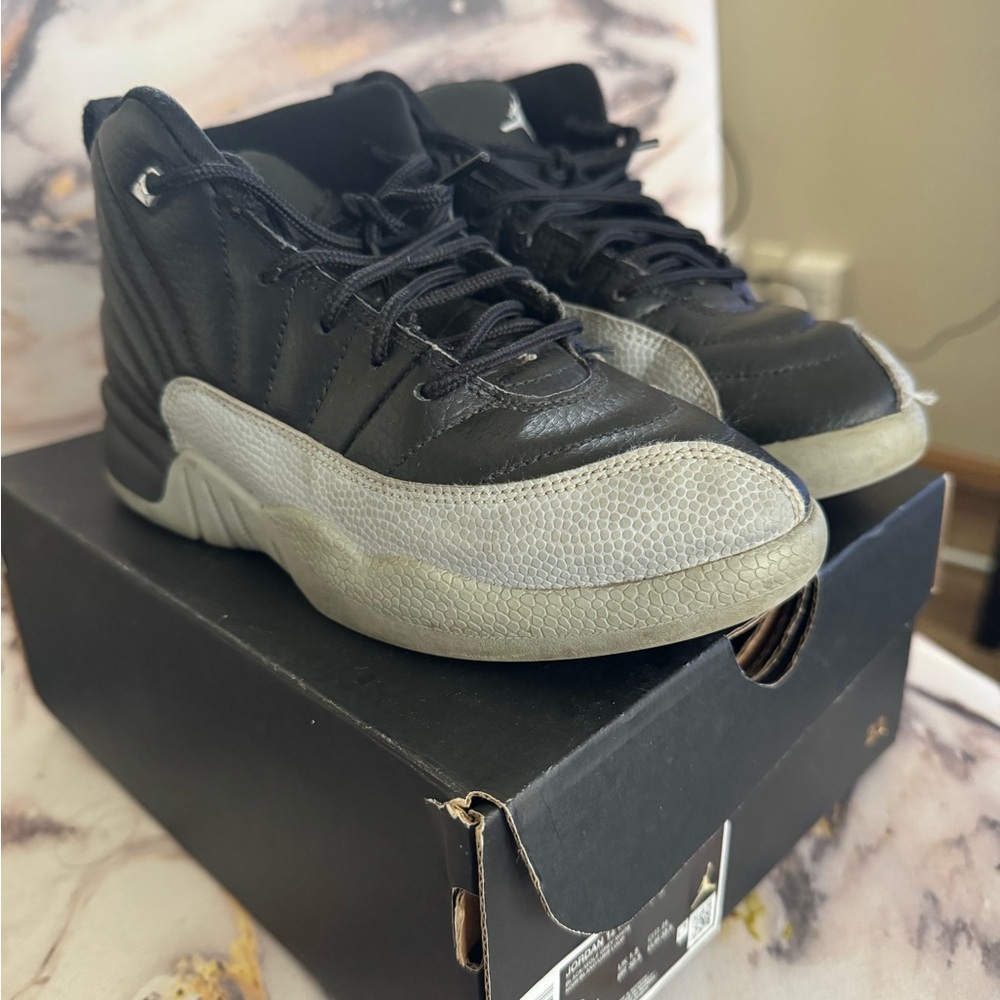 Jordan Black and Gray Kids Sneakers